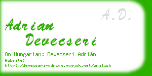 adrian devecseri business card